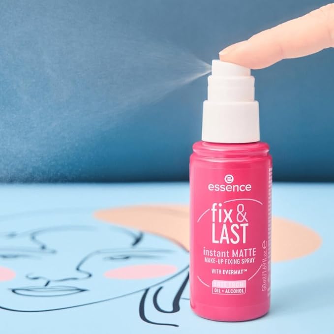 essence | Fix & Last Instant Matte Makeup Fixing Spray | Shine Control & Long-Wearing Formula | Vegan & Cruelty Free-GlimoraGlow