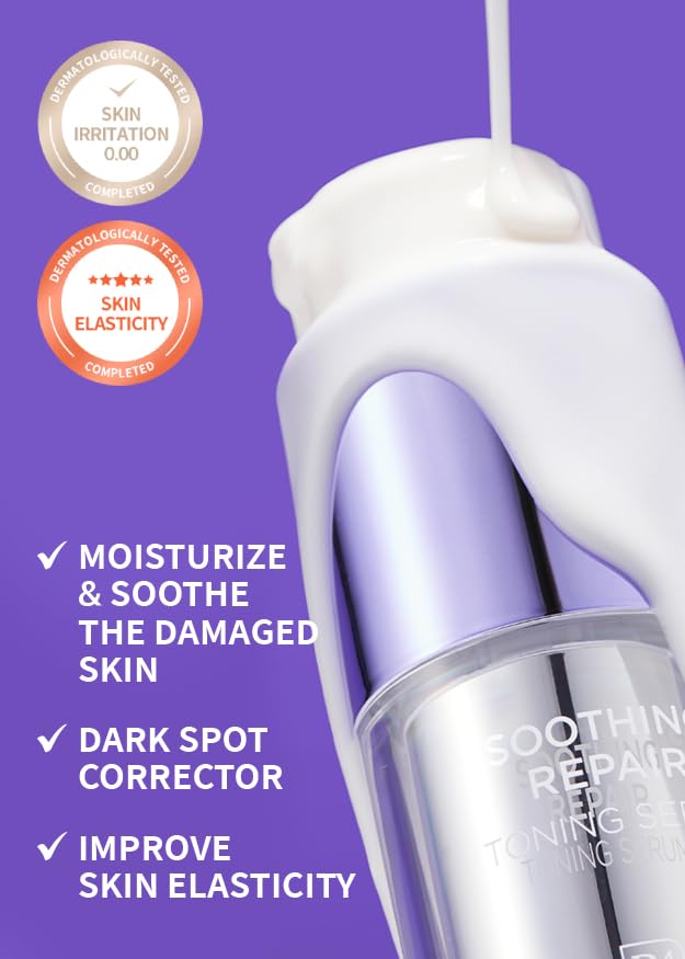 [Refill] DERMAFIRM Soothing Repair Toning Serum R4 - Korean Bakuchiol Retinol Niacinamide & Peptide Face Serum for Wrinkles - Calming, Moisturizing & Correcting- Paraben-Free, Cruelty-Free, 1.01 fl oz-GlimoraGlow