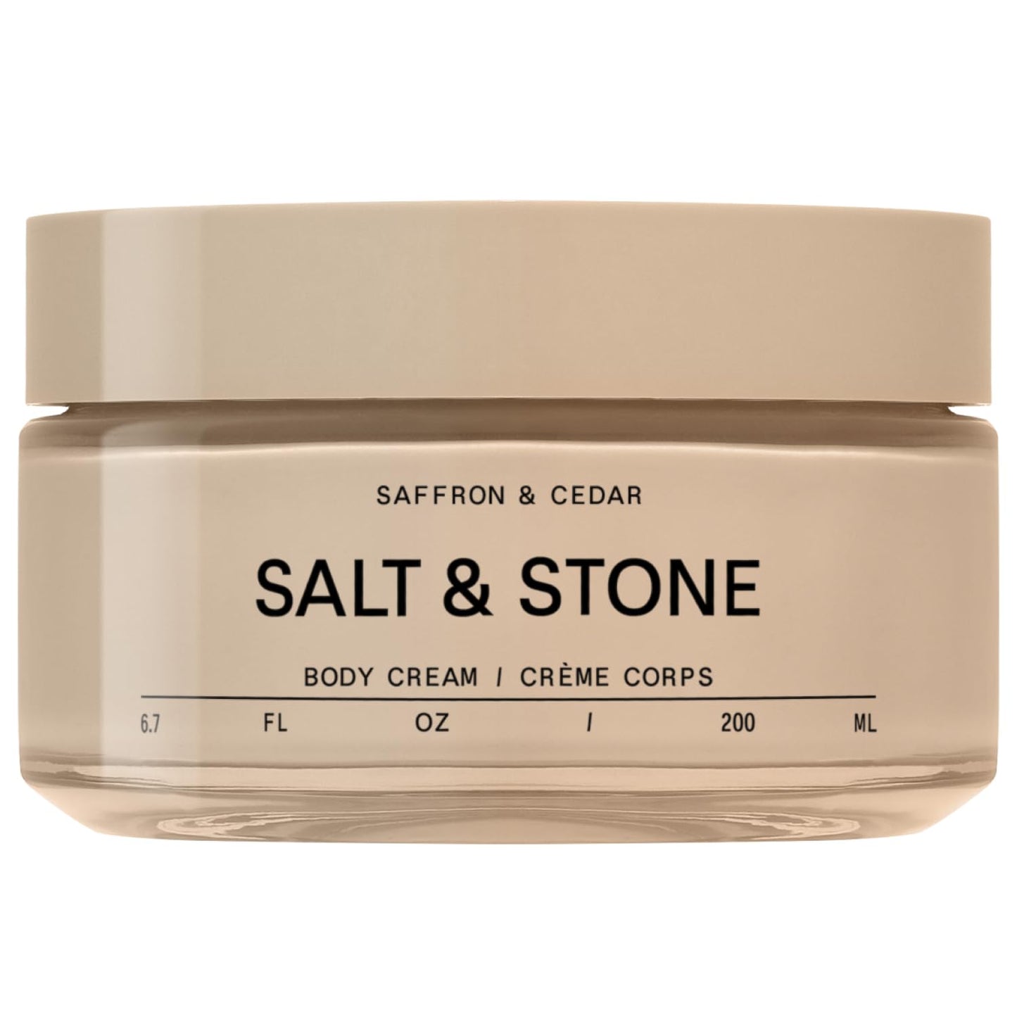 Salt & Stone Body Cream – Saffron & Cedar | Hydrating Formula with Seaweed Extracts, Spirulina & Squalane | Deep Hydration, Skin Barrier Support & Healthy Glow | for all Skin Types (6.7 fl oz)-GlimoraGlow
