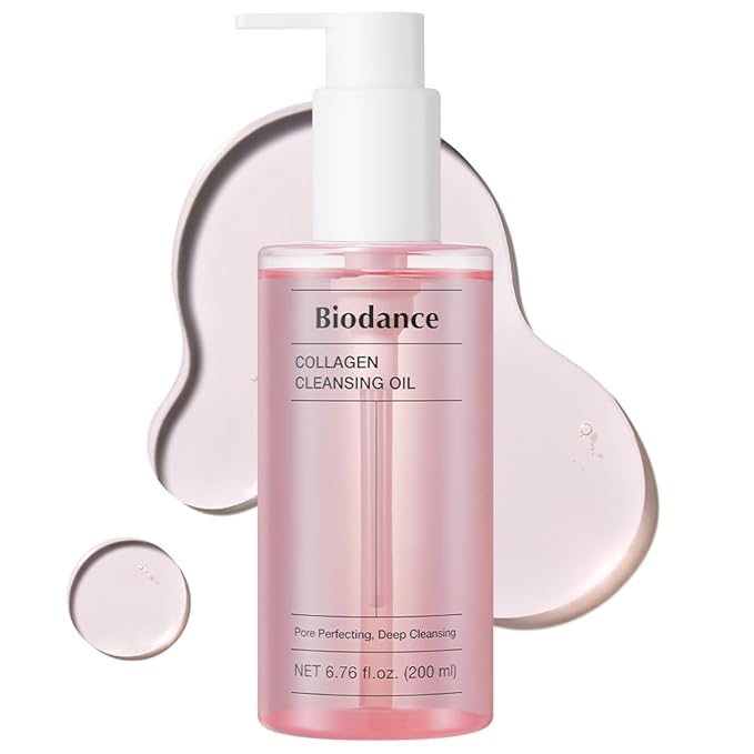 BIODANCE Collagen Cleansing Oil, Facial Oil Cleanser, Gentle Makeup Remover without Clogging Pores, Removes Bleackhed and Whitehead for Sensitive Skin, Oily Skin, Korean Skincareㅣ6.76 fl. oz. (200 ml)-GlimoraGlow