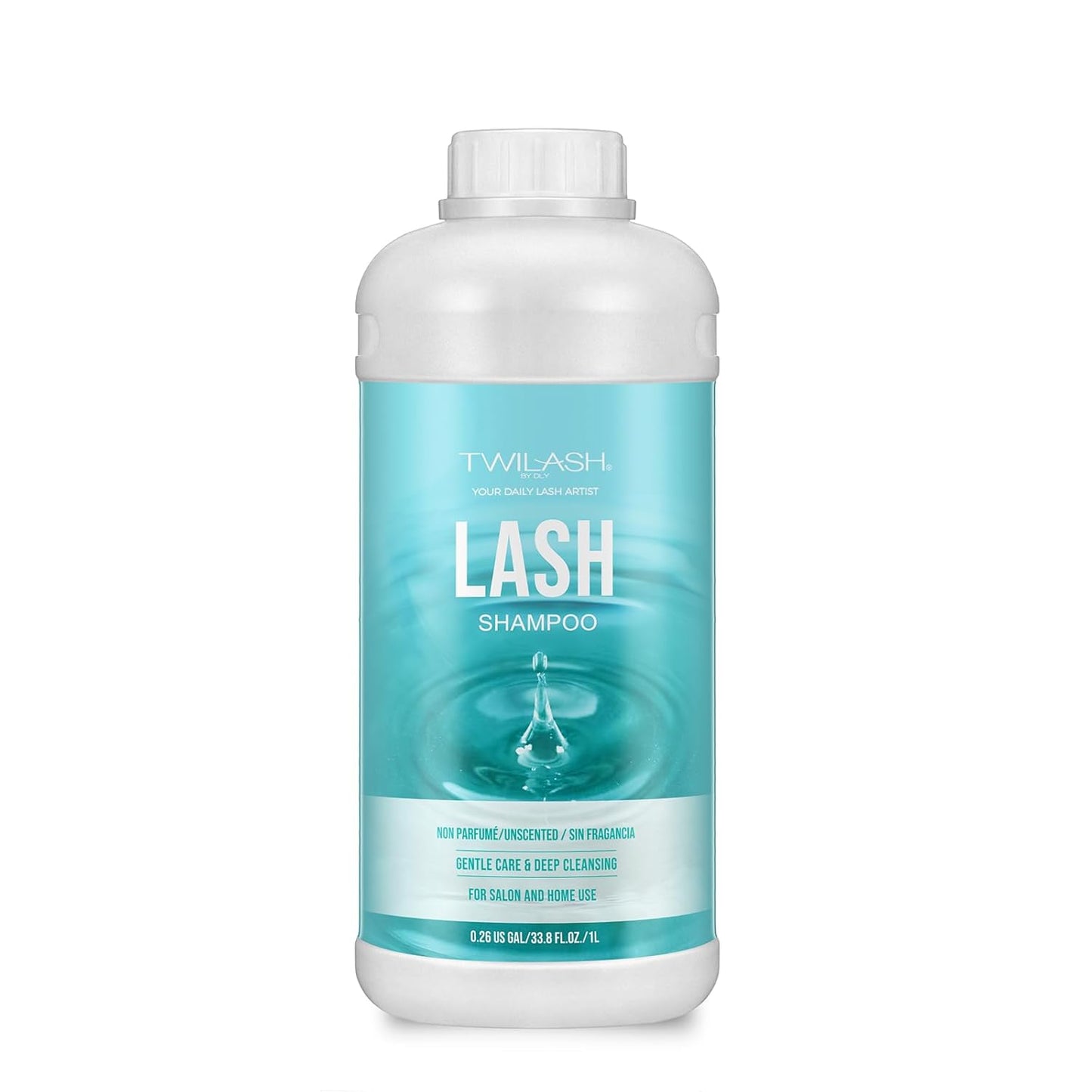 Lash Shampoo Bulk, Eyelash Cleanser for Extensions 1 Liter, Safe Makeup Remover, Non-irritating or Burning Formula Eyelid Foaming Cleanser for Professional Salon and Home Use (Unscented-1L)-GlimoraGlow
