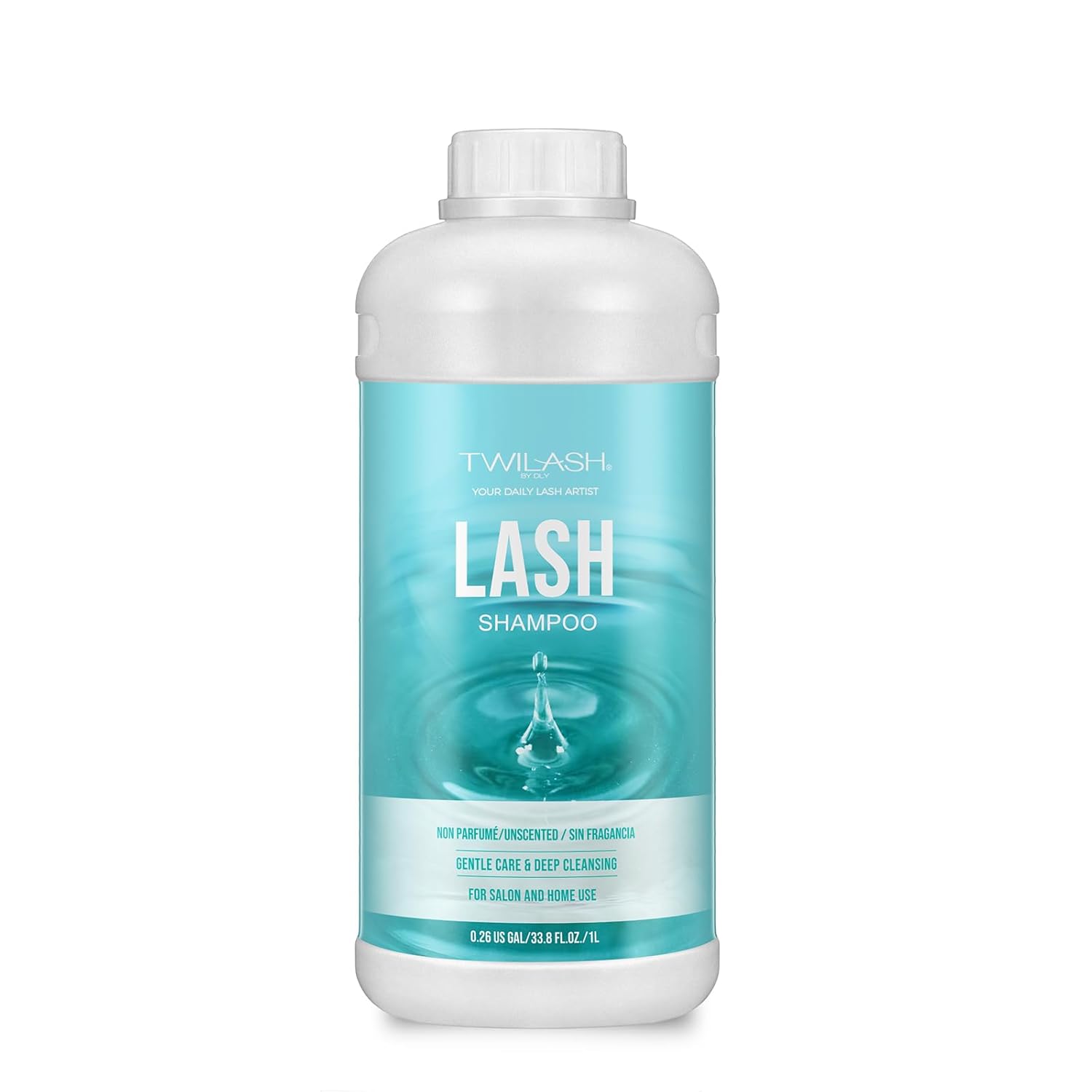 Lash Shampoo Bulk, Eyelash Cleanser for Extensions 1 Liter, Safe Makeup Remover, Non-irritating or Burning Formula Eyelid Foaming Cleanser for Professional Salon and Home Use (Unscented-1L)-GlimoraGlow