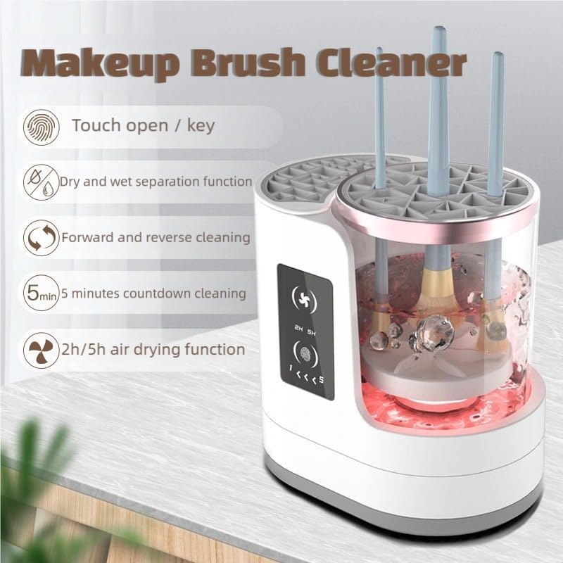 Vellura Makeup Brush Cleaner, Vellura Brush Cleaner, Machine with Makeup Brush, Dryer-Holder-Portable & Automatic, Clean Any Mess with One Click (1*PC)-GlimoraGlow