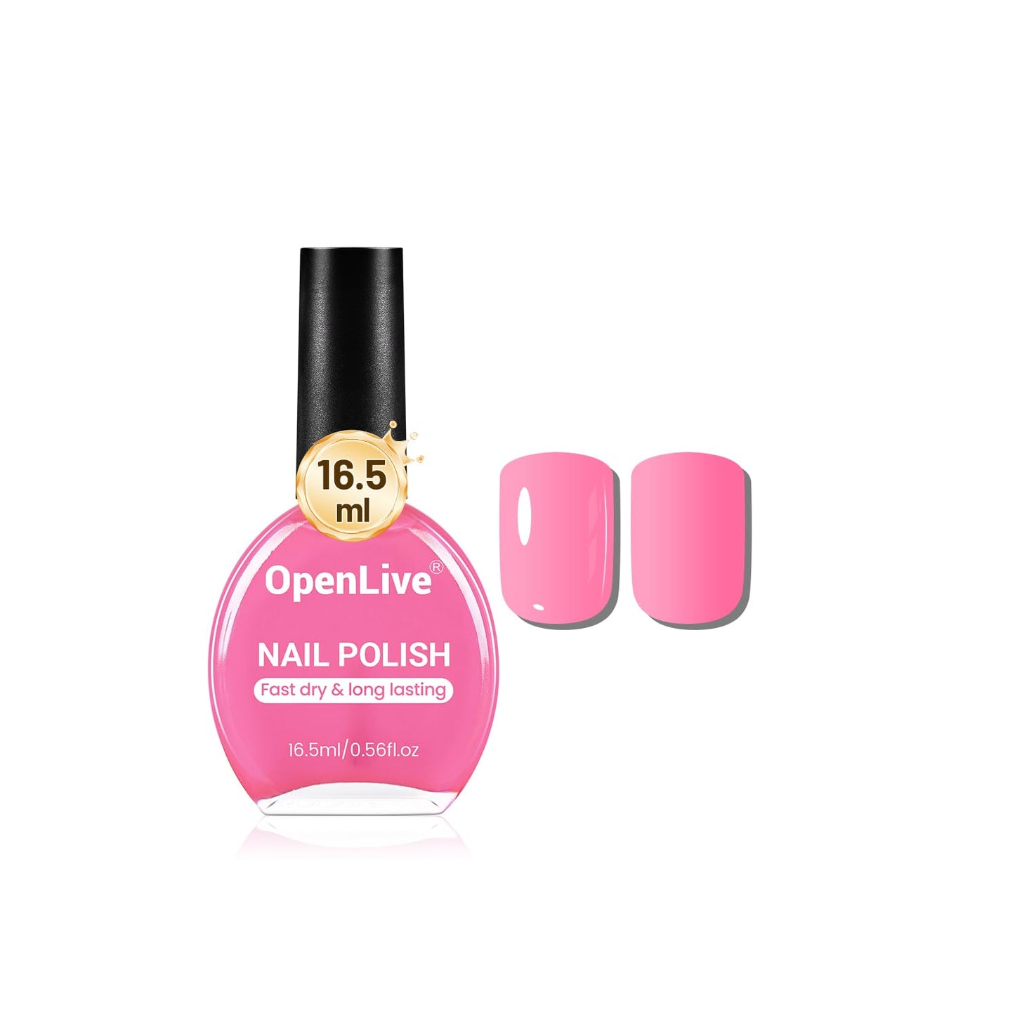 16.5ml Rose Pink Nail Polish Large Volume Quick Drying Nail Polish, Fast Drying and Long Lasting Color Nail Art DIY Home Manicure Gift for Women-GlimoraGlow