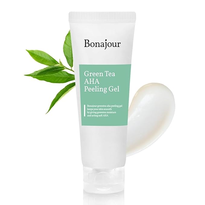 [BONAJOUR] Green Tea AHA Peeling Gel – Best Korean Vegan beauty AHA Deep Facial Exfoliating Gel 5.1Fl.oz-GlimoraGlow