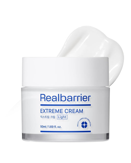 Real Barrier | Extreme Cream Light | Lightweight Daily Soft Face Moisturizer | Facial Moisturizing Cream with Hyaluronic Acid & Ceramides | Sensitive Skin Barrier Korean Skin Care | 1.69 fl oz (50ml)-GlimoraGlow