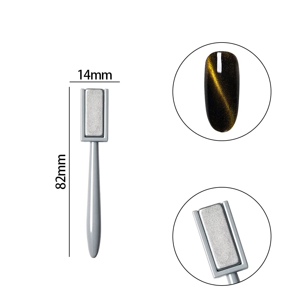 15 Pcs Nail Magnet Tool Set Magnet Plate Wand Board Magnetic Pen Stripe Nail Magnet Double Ended Magnet Wand Magnet Stick for Cat Eye Gel Polish Nail Art-GlimoraGlow