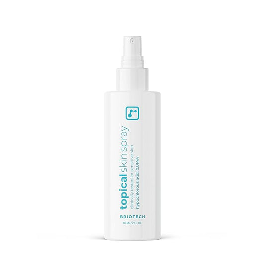 BRIOTECH Topical Skin Spray, Hypochlorous Acid Spray for Sensitive Skin, HOCl Facial Mist, Full Body Support Against Irritation, Calm Redness, Soothe Foot & Scalp, 2 oz Travel Size-GlimoraGlow