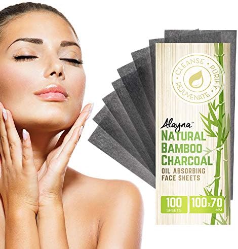 Oil Blotting Sheets for Face Natural Bamboo Charcoal Blotting Paper for Oily Skin Oil Absorbing Tissues Beauty Blotters Remove Excess Shine Organic Blot Papers For Facial Make Up & Skin Care 1 Pack-GlimoraGlow