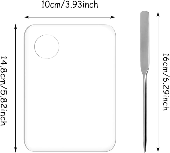 1set Plastic Makeup Mixing Palette and Spatula Cosmetic Palette Foundation Palette For Nail Art Eye Shadow Lipsticks Mixing Makeup Tools Makeup Applicator Kit (3.94x5.83inch)-GlimoraGlow