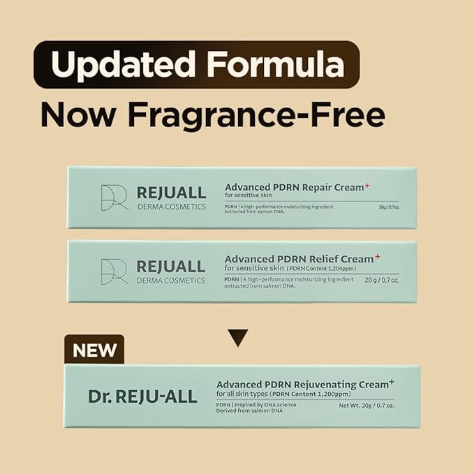 Dr. Reju-All Advanced PDRN Rejuvenating Cream 0.7oz (20g) | 99% Purity PDRN Salmon DNA, Collagen Gel Skin Repair Cream with Hyaluronic Acid & Niacinamide for Glass Skin | Night Routine Korean Skincare-GlimoraGlow