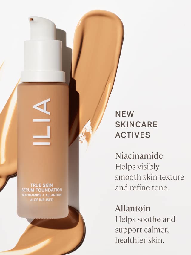 ILIA - True Skin Serum Foundation | Non-comedogenic, Cruelty-Free, Vegan, Weightless Feel, Buildable Coverage, Safe For Sensitive Skin (Molokai SF2.5)-GlimoraGlow