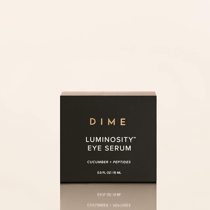 DIME Beauty Luminosity Eye Serum, Eye Cream for Dark Circles and Puffiness, Caffeine Eye Cream, Puffy Eyes Treatment, 0.5 oz / 15 mL-GlimoraGlow