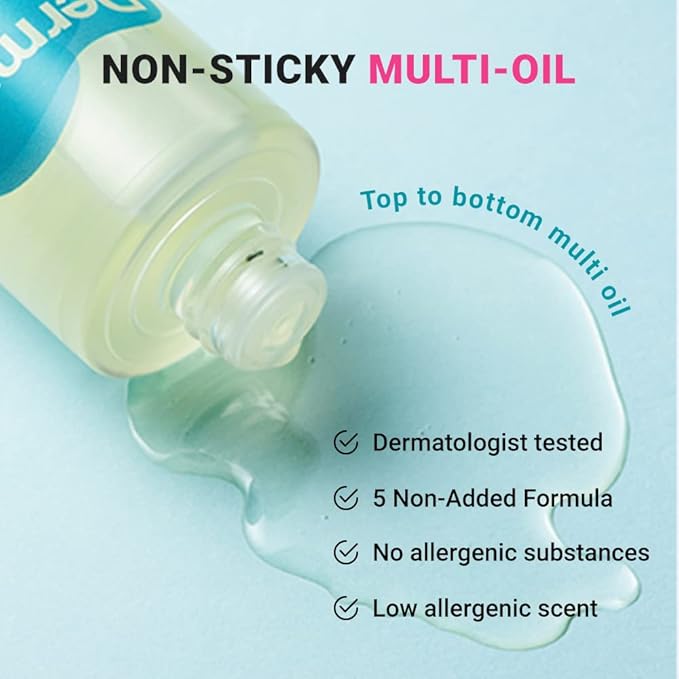 Derma B | Intensive Barrier Multi Body Oil | Moisturizing Non-Sticky Multi-Use Oil After Shower | 10 Botanical Skin Oil for Sensitive Skin | Korean Body Oils for Women & Men | 4.56 fl oz (135ml)-GlimoraGlow