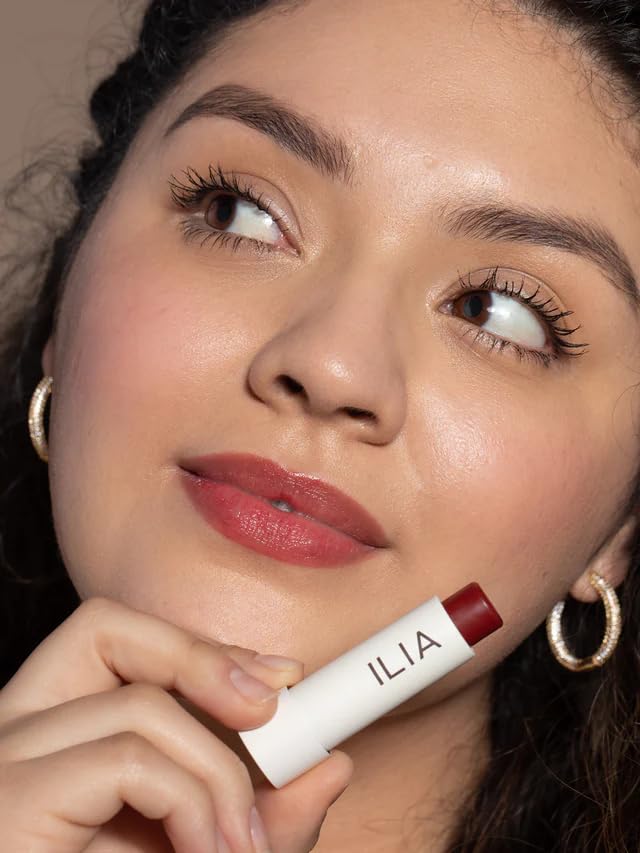 ILIA - Balmy Tint Hydrating Lip Balm | Non-Toxic, Cruelty-Free, Moisturizing + Sheer, Buildable Lip Color (Wanderlust, 0.15 oz | 4.4 g)-GlimoraGlow