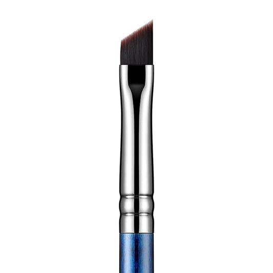 Eyeliner Brush Fine Angled - PRO Precision Gel Eye Liner Makeup Brush -Ultra Thin Slanted Flat Angle - Premium Cruelty Free Synthetic Bristles (E835 Blue)-GlimoraGlow