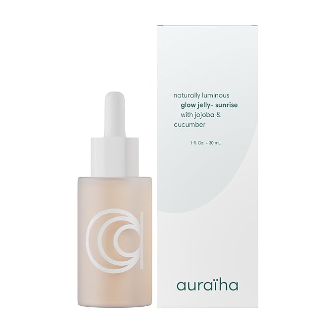 Auraiha Glow Jelly Highlighting Serum - Jojoba & Cucumber Infused Superfood Elixir - Intense Hydration for Radiant, Healthy Glow - Vegan - 1 fl oz (sunrise, 1oz)-GlimoraGlow