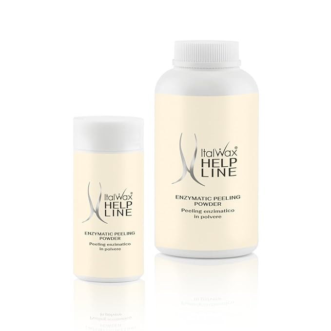 Italwax Help Line Enzymatic Peeling Powder 3.17 oz (90g) – Gentle Facial Exfoliant with Papain and Bromelain – Pre-Waxing Skincare – for Professional and Home Use-GlimoraGlow