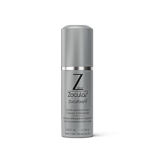 ZocuFoam Eyelid Cleanser - Foaming Eyelid Scrub - Natural pH Balanced Solution - 25mL-GlimoraGlow