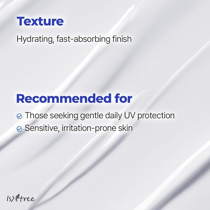 ISNTREE Hyaluronic Acid Daily Sun Gel 50ml, 1.69 fl oz | SPF 30 | Korean Skincare | Moisturizing | No White Cast | Lightweight | Mild Formula | Daily SPF | Korean Sunscreen | Broad Spectrum-GlimoraGlow