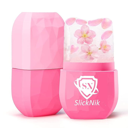 Ice Roller for Face & Eye Puffiness Relief - Enhance Your Natural Glow with Face Ice Roller, Ice Mold for Face with New Leak-Proof Design, Reusable Ice Face Roller-Gift for Women-GlimoraGlow