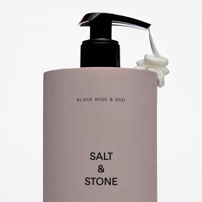 Salt & Stone Body Lotion for Women & Men| Scented Daily Body Lotion | Hydrates, Nourishes & Softens Skin | Restores Dry Skin | Fast-Absorbing | Cruelty-Free & Vegan (450 ml) (Black Rose & Oud)-GlimoraGlow