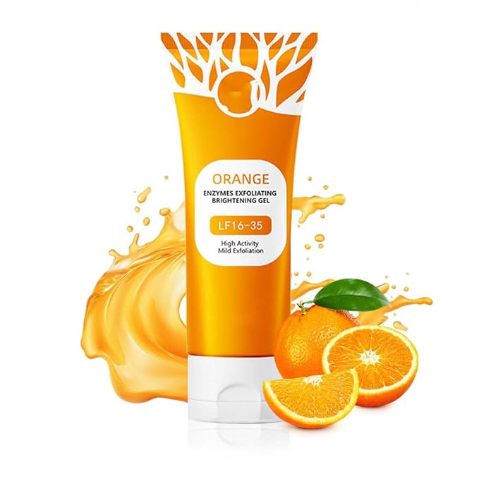 2025 New Orange Exfoliating Gel for Face and Body, Oranges Enzymes Exfoliating Gels Remove Blackheads Moisturize Skin, Upgrade Exfoliatings Cleansing Gel Scrub Clean Pores (Orange, One Size)-GlimoraGlow