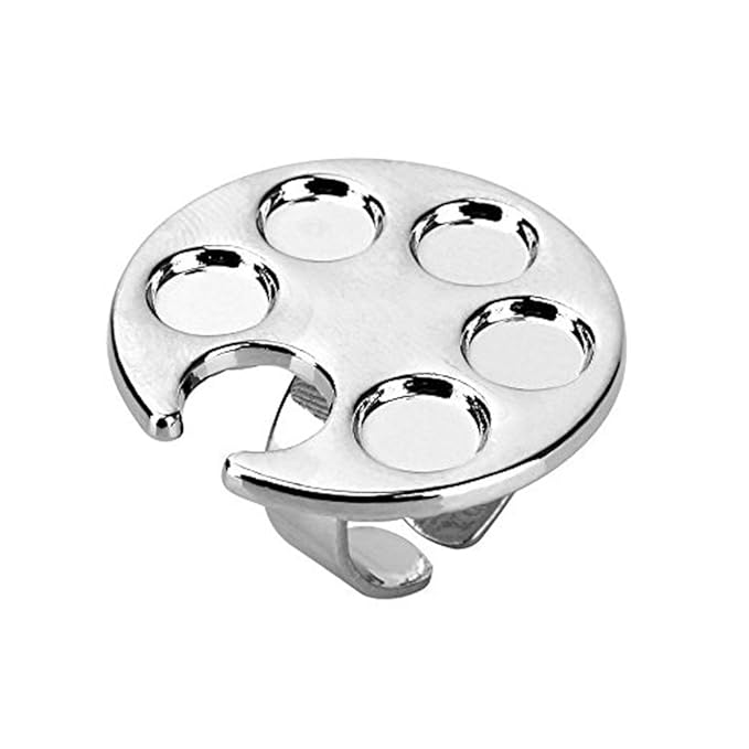 2 Pieces Mini Nail Art Polish Holder Nail Art Palette Rings Nail Palette Finger Rings-GlimoraGlow