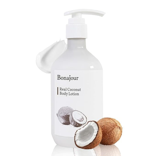 BONAJOUR] Vegan Daily Natural Coconut Oil Body Moisturizer – Treatment Healing Body Care 10.5 Fl. Oz-GlimoraGlow