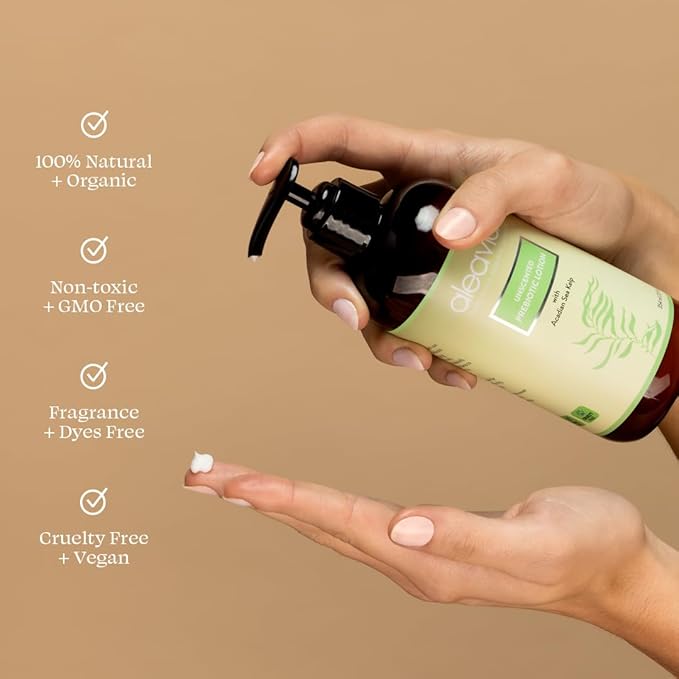 Aleavia Unscented Prebiotic Body Lotion – Fragrance-Free, All-Natural Moisturizing Body Lotion – Sulfate-Free Lotion for Sensitive Skin – 12 Oz-GlimoraGlow