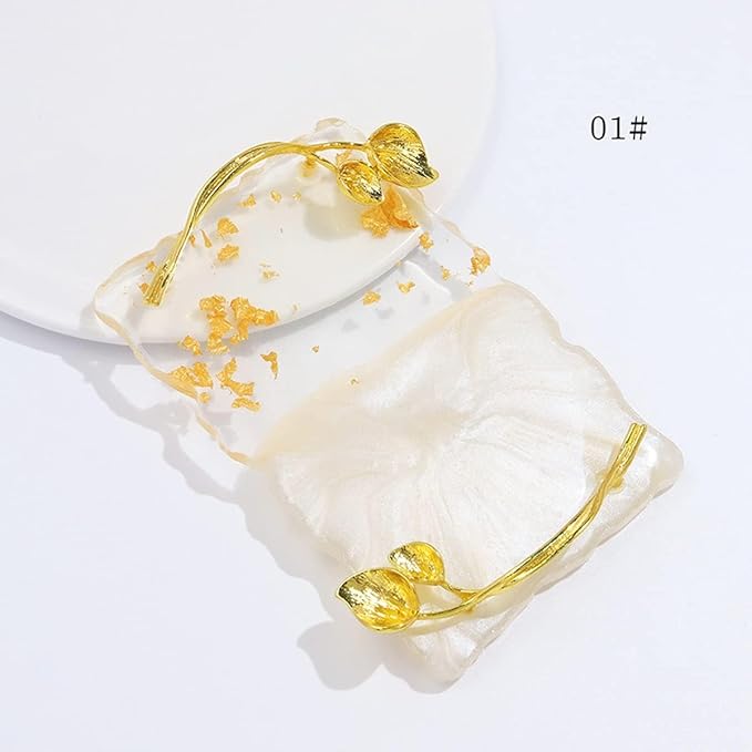 2023 Retro Nail Art Palette, Nail Painting Mixed Color Palette with Leaves Handle, Nail Holder Gel Color Makeup Display Board Pallet (White)-GlimoraGlow