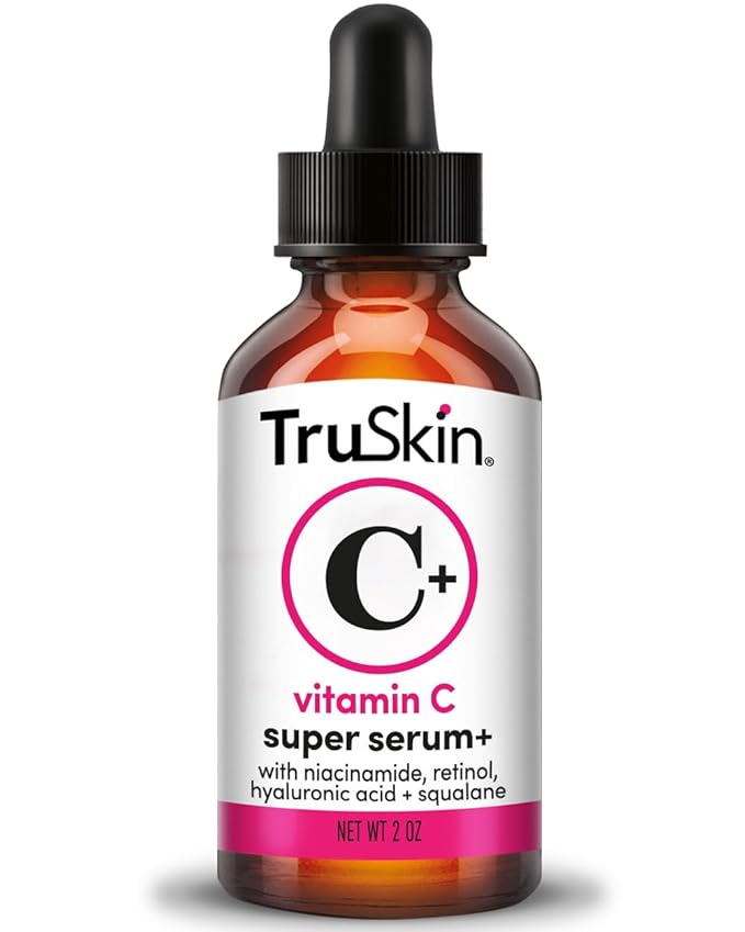 TruSkin Vitamin C Super Serum - Niacinamide, Retinol, Hyaluronic & Salicylic Acid - All-in-One Anti Aging Serum for Face – Improve Appearance of Dark Spots, Firmness for Brighter Looking Skin, 2 Fl Oz-GlimoraGlow