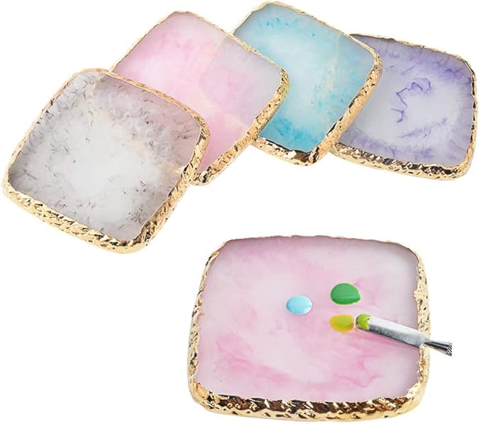 1 Pcs Resin Nail Art Palette Nail Art Cosmetic Mixing Palette Color Mixing Pigment Plate Polish Holder Drawing Color Palette-GlimoraGlow