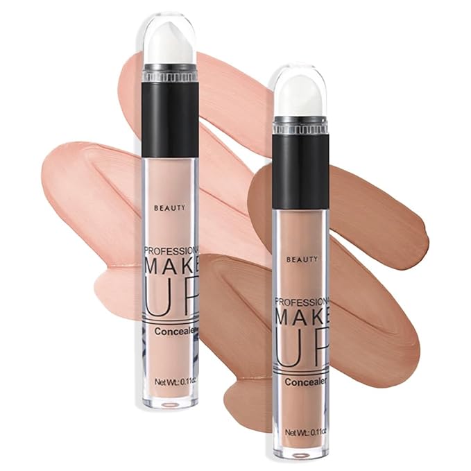 2 Pack Liquid Foundation Cream for Face Makeup,Durable Full Coverage Matte Concealer Make Up,Oil Control & Waterproof Base Primer -0.35+0.35 Fl.Oz (03+04#)-GlimoraGlow