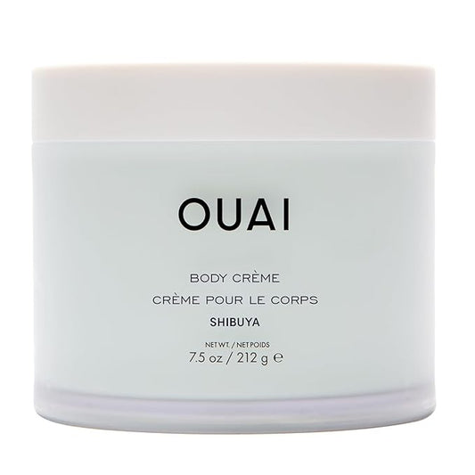 OUAI Body Cream, Shibuya - Hydrating Whipped Body Cream with Cupuaçu Butter, Coconut Oil and Squalane - Softens Skin and Delivers Healthy-Looking Glow - Sulfate Free Skin Care (7.5 Oz)-GlimoraGlow