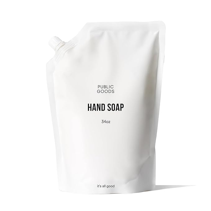 Public Goods Hand Soap | Cleansing Soap for Kitchen & Bathroom | Made with Natural Essential Oils | Paraben & Sulfate Free | Vegan Friendly | 34 Fl Oz Refill-GlimoraGlow