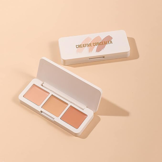 IFiona Tricolor Concealer to Cover Spots,Stains,Acne,Freckles and Brighten Skin Color Concealer Palette-GlimoraGlow