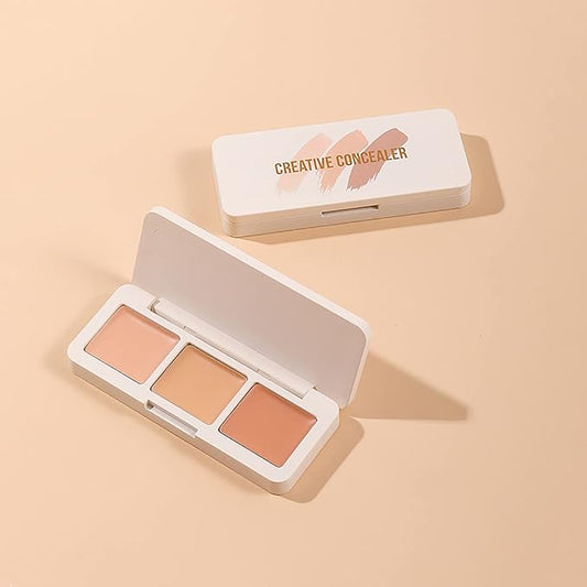 IFiona Tricolor Concealer to Cover Spots,Stains,Acne,Freckles and Brighten Skin Color Concealer Palette-GlimoraGlow