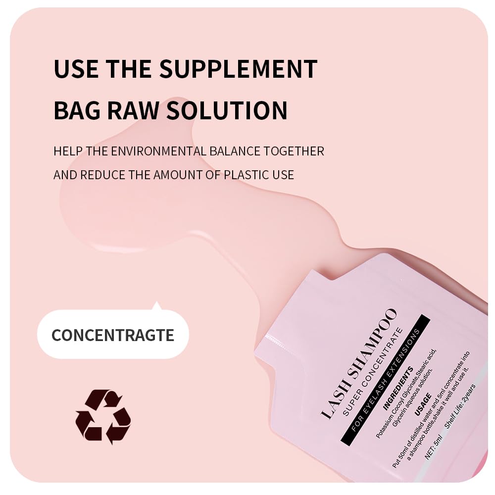 Eyelash Shampoo Foam Cleanser Concentrate Mousse Eyelash Extensions Gentle Cleaning Dedicated Cleanser-GlimoraGlow