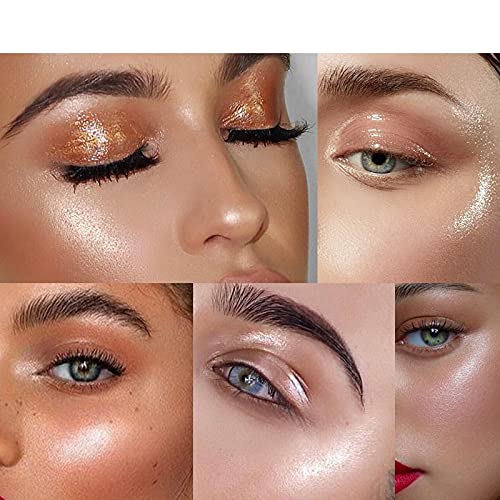 2 Pack Body Luminizer, High Gloss Waterproof Body Luminizer Glitter Face Shimmer Moisturizer Lotion Tan Cream Foundation Makeup Bronzer(101 Rose Gold)-GlimoraGlow