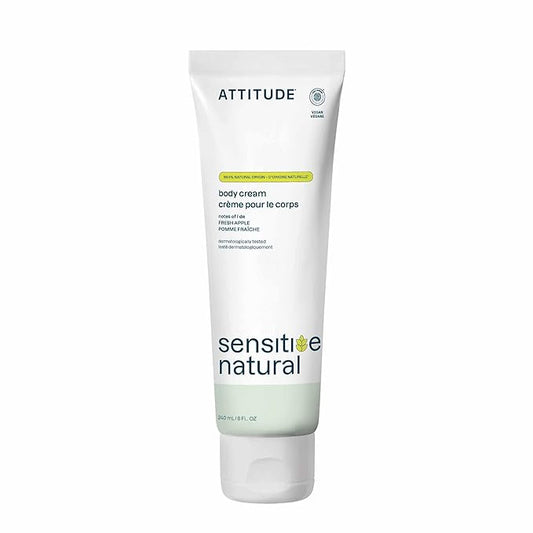 ATTITUDE Body Cream for Sensitive Skin with Oat, EWG Verified, Dermatologically Tested, Vegan, Avocado Oil, 8 Fl Oz-GlimoraGlow