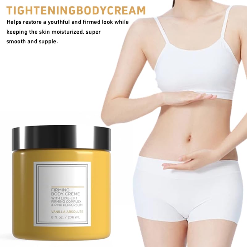 Champagne Lift Body Creme,lift firming body creme, with Luxe-Lift Firming Complex & Pink Pepperslim,Deep Hydration & Smoothing, Hydrates Dry Skin Arms & Legs (Vanilla)-GlimoraGlow