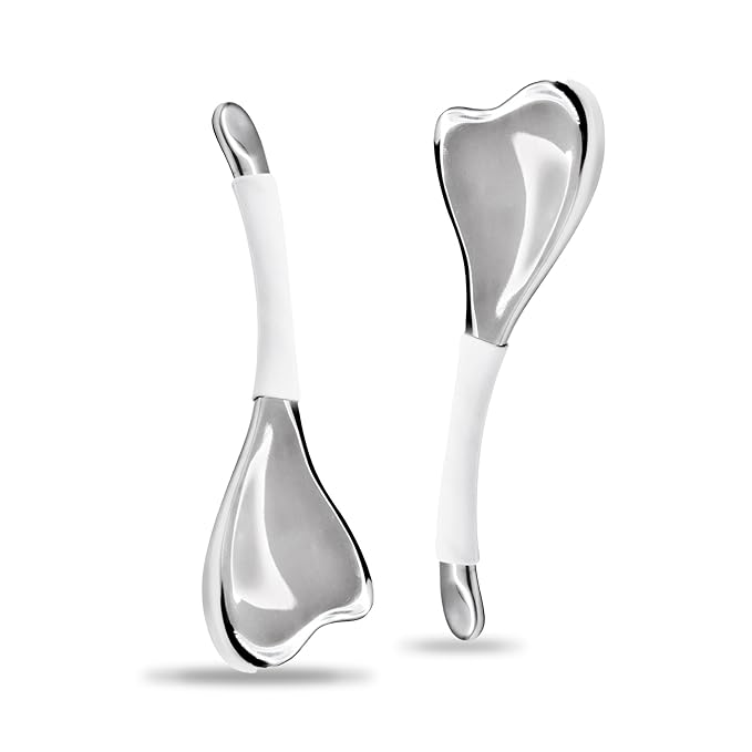 Ice Globes for Face & Eyes, Unbreakable Stainless Steel Cryo Massagers for Skincare Routines, Multifunctional Cold Roller Cooling Globes for Puffiness, Sagging Skin, Fine Lines, and Facial Relaxation-GlimoraGlow