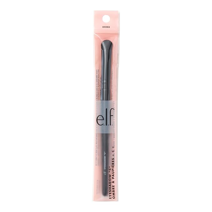 e.l.f. Eyeshadow "C" Brush, Curved Eyeshadow Brush For Blending & Diffusing, Helps Create The Perfect Smoky Eye, Vegan & Cruelty-Free-GlimoraGlow
