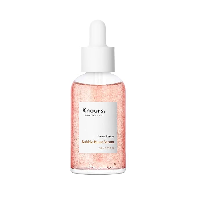 Knours. Balancing 5xHA+Gromwell Root oil Bubble Burst Serum w/ 59% Rose Water Niacinamide, Retinal Hydrating Healthy Serum for Improved Tone & Texture EWG Verified Clean Beauty 50ml/1.69fl. oz.-GlimoraGlow