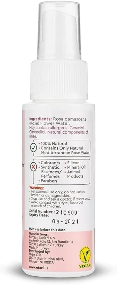 OTACI Rose Passion Face Mist Spray – 100% Natural Rose Water Hydrating Mist for Glowing, Refreshed Skin – Travel Size 50ml – Vegan, Alcohol-Free, for All Skin Types-GlimoraGlow