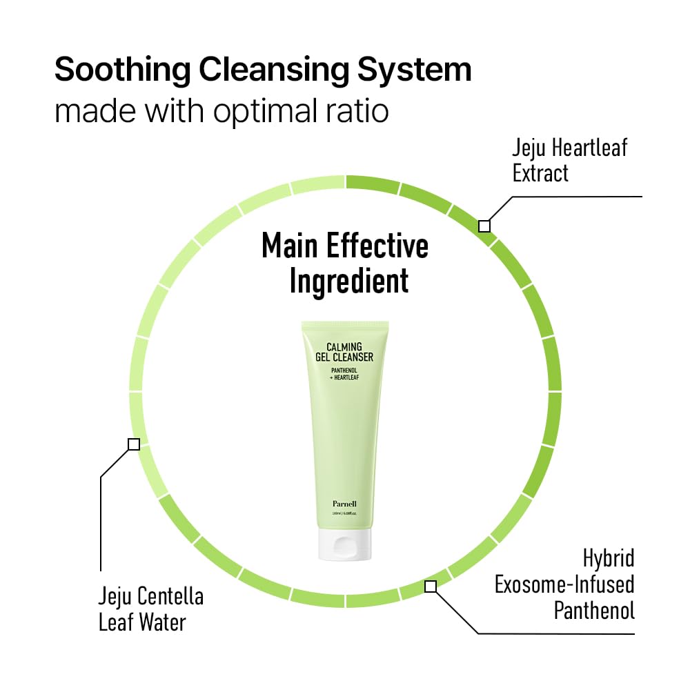 Parnell Panthenol Heartleaf Calming Gel Cleanser | 180ml / 6.08 fl.oz, soothing & moisturizing cleanser, korea skin care, korea beauty-GlimoraGlow