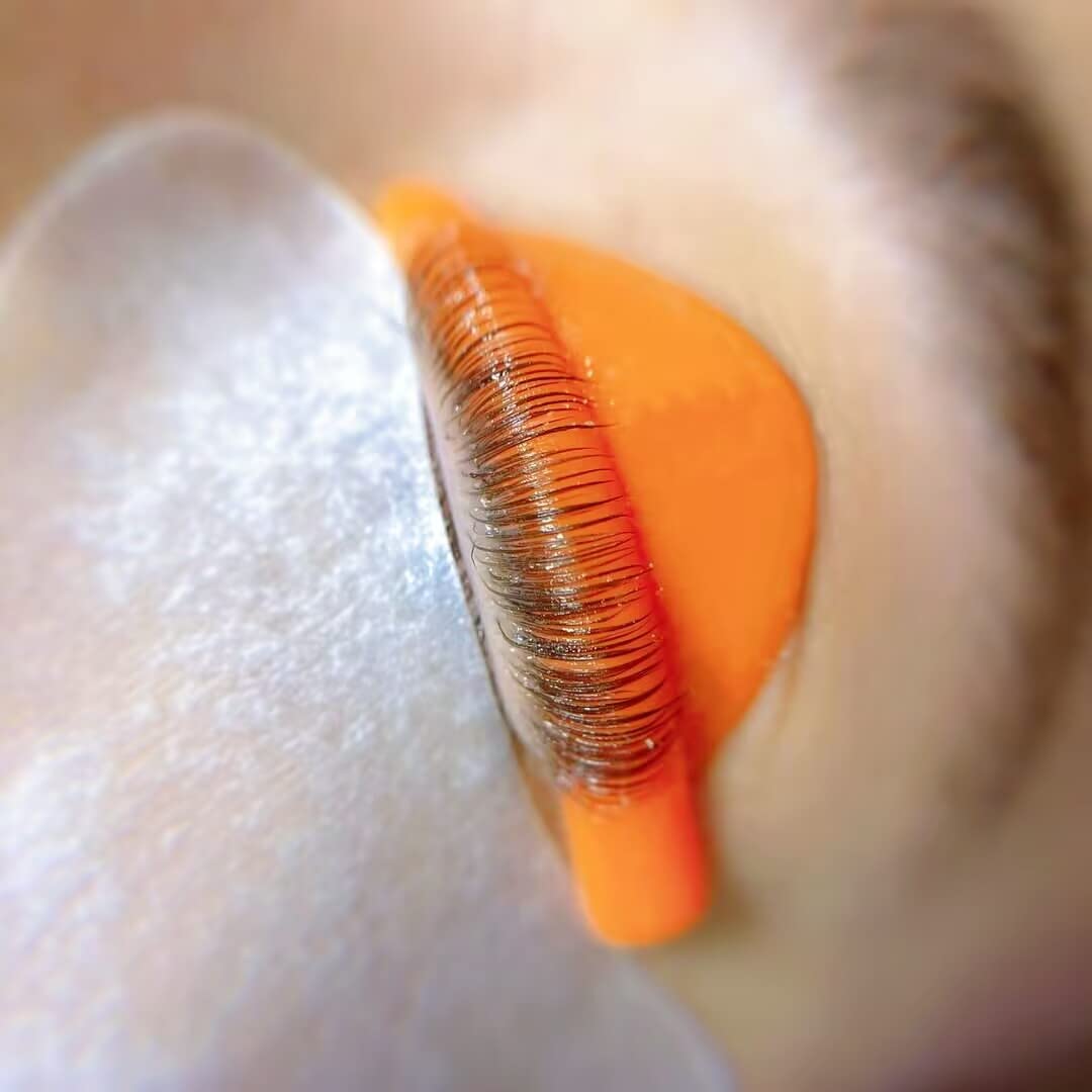 Eyelash Perm Pads Lash Lift Rods Eyelash Perm Silicone Pads 5 Sizes Reusable Soft Lash Lift Pads Shield for Different Length Eyelashes Perfect Lifting (Orange）-GlimoraGlow