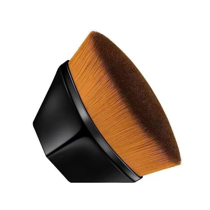 Foundation Makeup Brush Fast Flawless Application Blusher Liquid Cream Powder Cosmetic Body Blending Tool, Black-GlimoraGlow