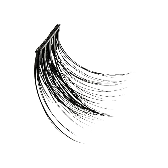 KISS imPRESS Falsies Press On Self Adhesive Eyelashes, 12mm-14mm Glam Volume Press On Lashes, Black, No Glue Needed, Invisible Band, 20 Lash Clusters & Non-Stick Applicator - Spiky-GlimoraGlow